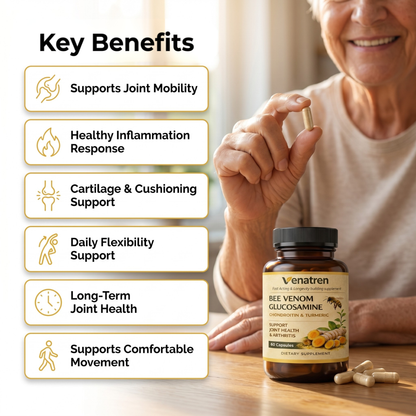 Venatren Bee Venom & Glucosamine 5-in-1 Joint Health Capsules