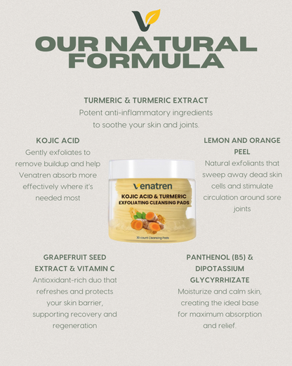 Venatren Kojic Acid & Turmeric Cleansing Pads