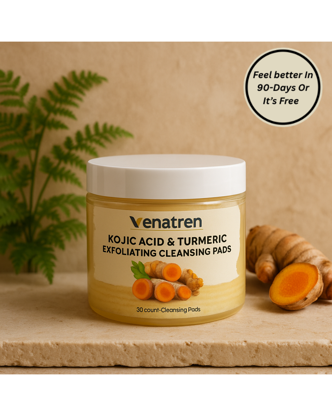 Venatren Kojic Acid & Turmeric Cleansing Pads