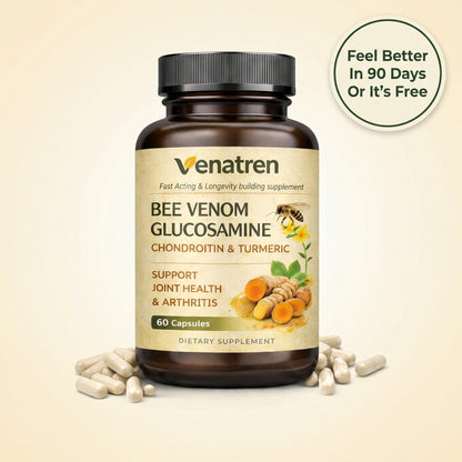 Venatren Bee Venom, Turmeric & Chondroitin Joint Relief Supplement