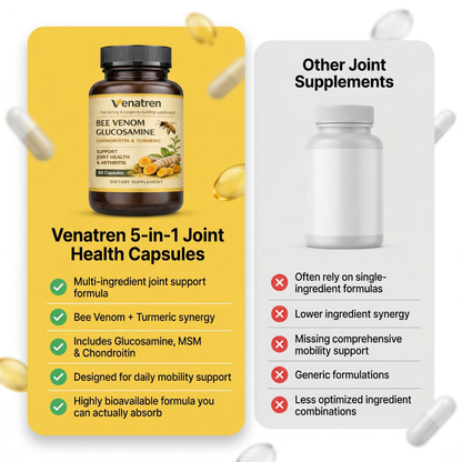 Venatren Bee Venom & Glucosamine 5-in-1 Joint Health Capsules