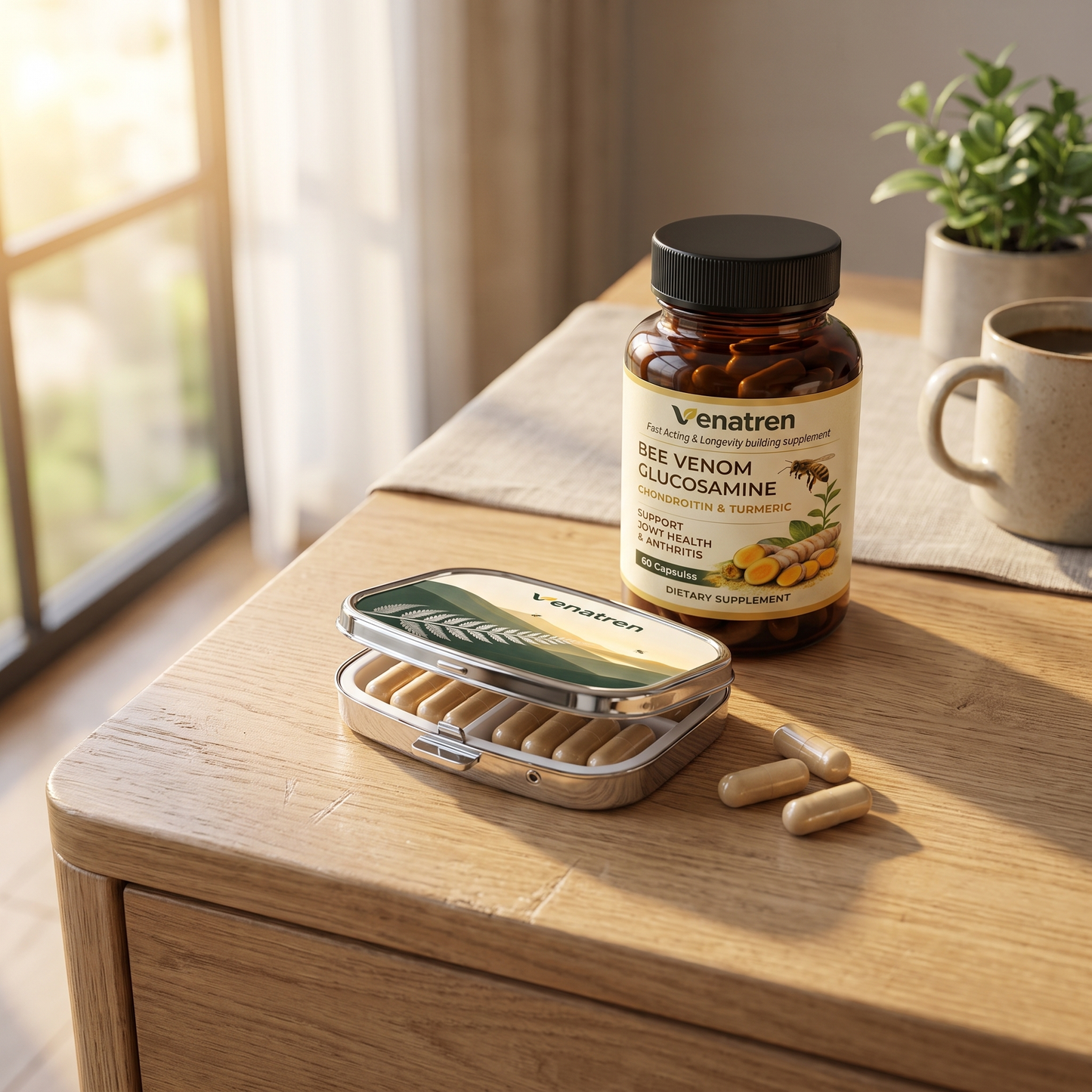 Venatren Pill Organiser & Travel Case