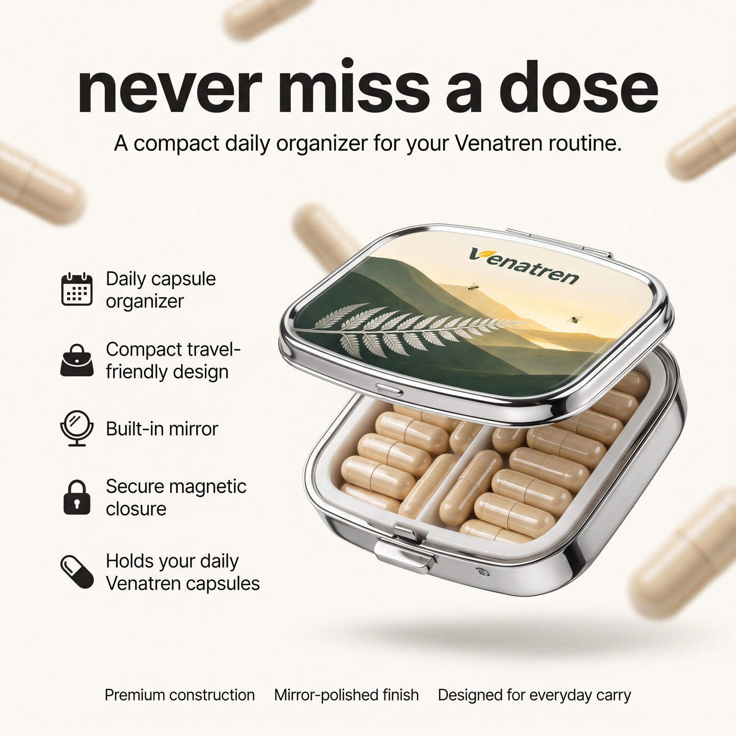 Venatren Pill Organiser & Travel Case